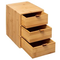 Bambusowy organizer z 3 szufladkami