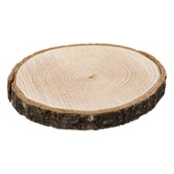 Komplet 4 okrągłych podstawek Ecorce Okrągłe podkładki pod kubek, wykonane z naturalnego drewna, komplet 4 sztuk o średnicy 10 cm