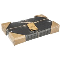 Komplet 6 talerzy łupkowych 18x30 cm Prostokątne deski kuchenne wykonane z łupka kamiennego, idealne do serwowania dań i przekąsek