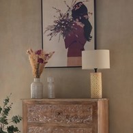 Lampa na bambusowej podstawie Salma