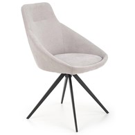 Krzesło tapicerowane K-431 jasny popiel Stalowe nogi w kolorze czarnym, obicie wykonane z wysokiej jakości tkaniny, stanowić będzie eleganckie uzupełnienie wystroju salonu lub jadalni