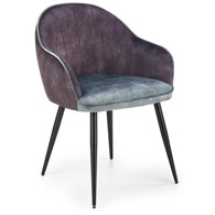 Krzesło tapicerowane K-440 welur Stalowe nogi w kolorze czarnym, obicie wykonane z wysokiej jakości welurowej tkaniny, stanowić będzie eleganckie uzupełnienie wystroju salonu lub jadalni
