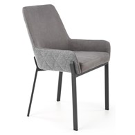 Krzesło tapicerowane K-439 ciemny popiel Stalowe nogi w kolorze czarnym, obicie wykonane z wysokiej jakości tkaniny, stanowić będzie eleganckie uzupełnienie wystroju salonu lub jadalni