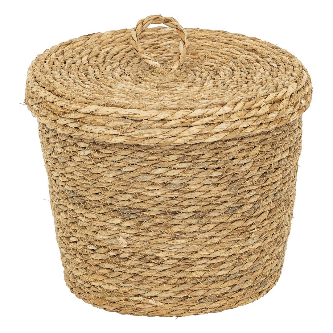 Zestaw 9 małych koszyków naturalnych