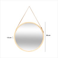 Lustro ścienne okrągłe 50cm Marron