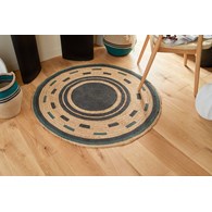 Okrągły dywan 120cm jutowy Malakite