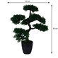 Sztuczne drzewko Bonsai 50 cm wzór 3 Wykonane z tworzywa sztucznego, dekoracyjne drzewo w doniczce do dekoracji wnętrz, tarasów, balkonów i ogrodów