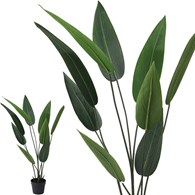 Strelicja sztuczna w czarnej donicy 110 cm