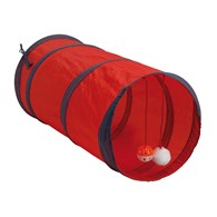 Tunel dla kota z zabawką czerwony 51 cm