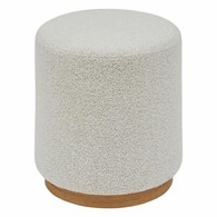 Pufa tapicerowana boucle Nesky biała