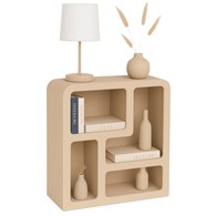 Mała komoda Soleya z 4 półkami beżowa