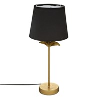 Lampka nocna Palmier Gold 45 cm Ozdobiona dekoracyjnym akcentem w postaci liści palmowych, okrągła podstawa, minimalistyczny i elegancki design