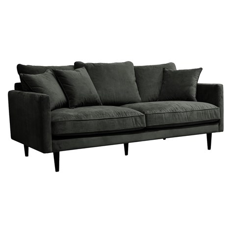 Sofa 3-osobowa Candice velvet khaki