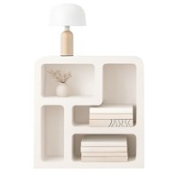 Mała komoda Soleya z 4 półkami biała