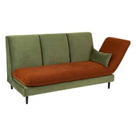 Sofa Matali 3-osobowa zielono-brązowa