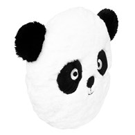 Okrągła biała poduszka Panda z uszami 3D