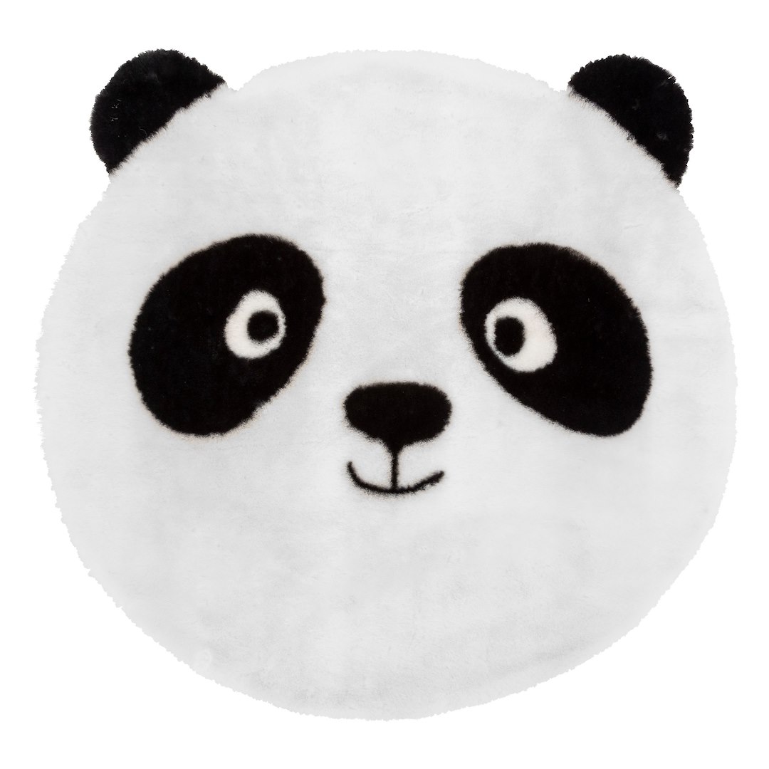 Okrągły dywan 100 cm biały Panda