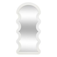 Lustro ścienne Emily 114 x 54 cm białe MDF