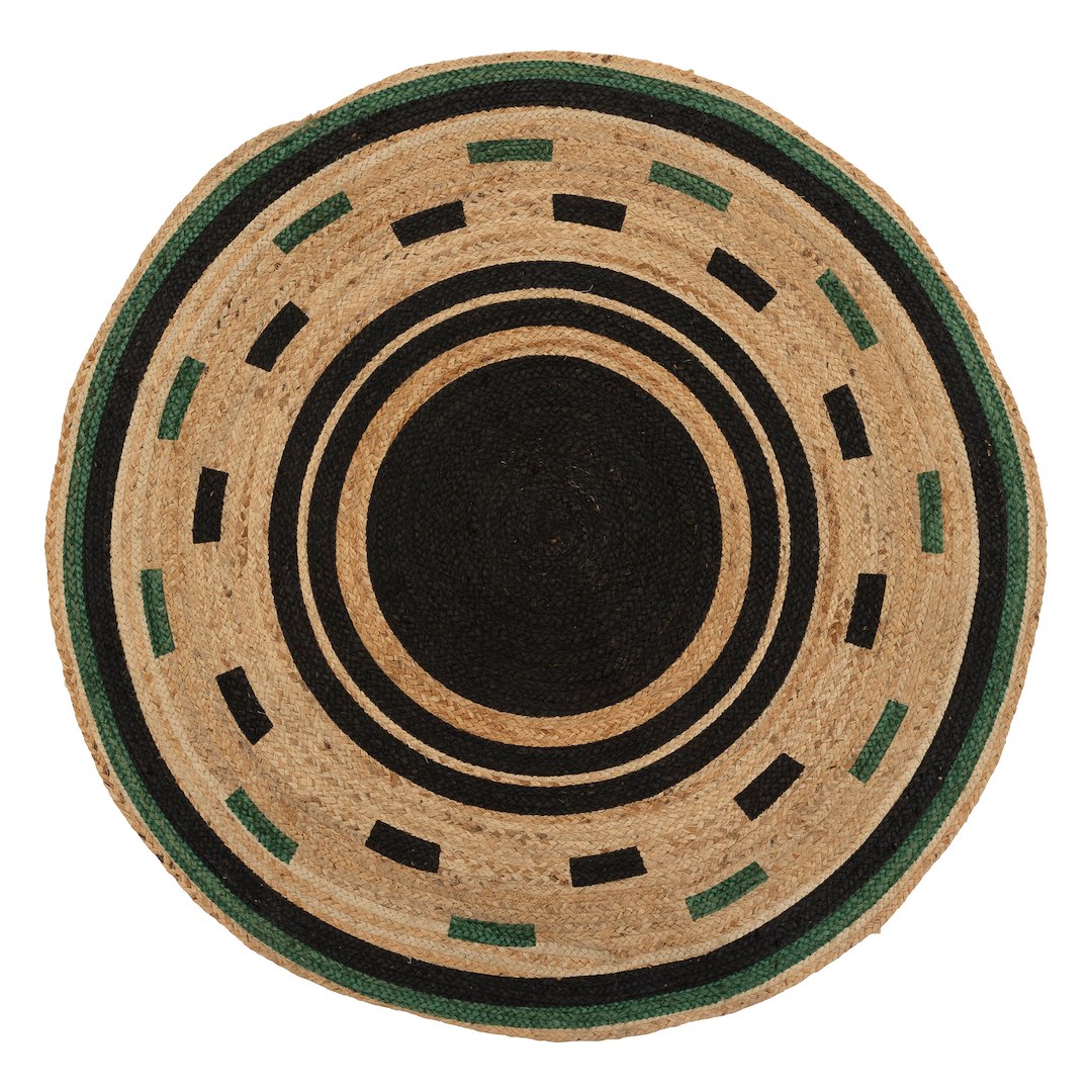 Okrągły dywan 120cm jutowy Malakite