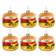 Bombki choinkowe hamburger 6szt