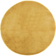 Dywan futrzany 80 cm żółty Okrągły kształt, wykonany z miękkiego i przyjemnego w dotyku materiału imitującego futro, nowoczesny i wytrzymały