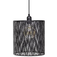 Lampa wisząca Cota Black 24,5 cm Ażurowy abażur wykonany z metalu, kolor czarny, minimalistyczny i nowoczesny design