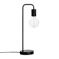 Lampka biurkowa Keli czarna 45 cm Wykonana z metalu, okrągła podstawa, minimalistyczny i elegancki design