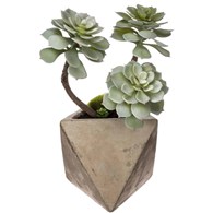 Roślina sztuczna w geometrycznej donicy Wykonana z wysokiej jakości tworzywa sztucznego, ceramiczna doniczka, doskonała imitacja prawdziwej rośliny