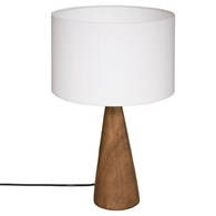 Lampa na drewnianej podstawie Aina 46 cm