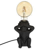 Ceramiczna lampka nocna Monkey Oeil Lampka stołowa o nietuzinkowym wyglądzie, wykonana z ceramiki, kolor czarny