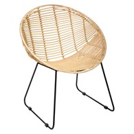 Rattanowe krzesło Laora Stabilna i wytrzymała konstrukcja, idealne jako wyposażenie salonu lub krzesło do ogrodu, mebel do samodzielnego montażu
