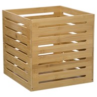 Kosz do przechowywania bambusowy 31x31cm Wykonany z ekologicznego drewna bambusowego, idealny do przechowywania kosmetyków i innych akcesoriów łazienkowych, pojemnik do samodzielnego montażu