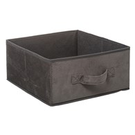 Pojemnik tekstylny 31x15 cm Grey welur Składany i wygodny w użytkowaniu, idealny do przechowywania ubrań, koców, książek bądź zabawek, wyposażony w uchwyt