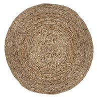 Okrągły dywan jutowy Kenzo 120 cm Wykonany z naturalnego materiału, jednobarwny, minimalistyczny i elegancki design
