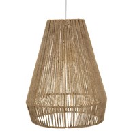 Lampa wisząca Palm Natural 34 cm Ażurowy abażur wykonany z metalu w jutowym oplocie, lekka konstrukcja, funkcjonalny oraz stylowo wyglądający dodatek do wnętrz