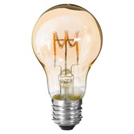 Żarówka LED Amber Twisted 2W E27 Wykonana ze szkła o bursztynowej barwie, poskręcany filament, zakończona metalowym gniazdem