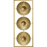 Metalowa ozdoba ścienna 25x61 cm W ramce, lakierowana na kolor złoty, nowoczesny i oryginalny design