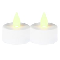 Zestaw 2 podgrzewaczy biały LED płomień