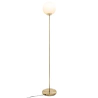 Lampa podłogowa Dris złota 135 cm Wykonana z metalu, okrągła podstawa, minimalistyczny i elegancki design