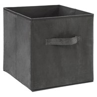 Pojemnik tekstylny 31x31 cm Grey welur Składany i wygodny w użytkowaniu, idealny do przechowywania ubrań, koców, książek bądź zabawek, wyposażony w uchwyt