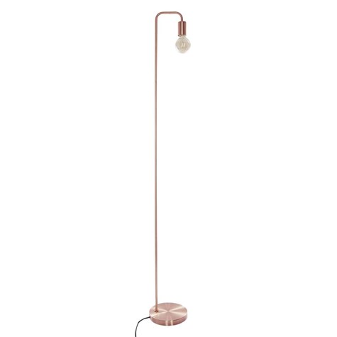 Lampa podłogowa Keli miedziana 150 cm Wykonana z metalu, okrągła podstawa, minimalistyczny i elegancki design