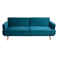 Rozkładana sofa 3 osobowa Jack Velvet Drewniany korpus, siedzisko wykonane z wysokiej jakości aksamitnej tkaniny, mebel do samodzielnego montażu
