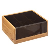 Pudełko na herbatę 6 przegród bambusowe