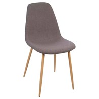 Krzesło tapicerowane Roka ciemnoszare Stalowe nogi w kolorze drewna bukowego, obicie wykonane z wysokiej jakości tkaniny, stanowić będzie eleganckie uzupełnienie wystroju salonu lub jadalni
