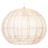 Lampa wisząca Kita rattanowa 38 cm Szkielet lampy wykonany z metalu, rattanowy abażur, idealna do salonu lub sypialni