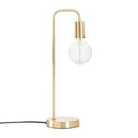 Lampka biurkowa Keli złota 45 cm Wykonana z metalu, okrągła podstawa, minimalistyczny i elegancki design