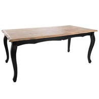 Stół Manoir 180x90 cm Blat w kolorze naturalnego drewna, idealny jako wyposażenie salonu, kuchni lub jadalni, mebel do samodzielnego montażu