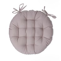 Okrągła poduszka na krzesło beżowa Wykonana z miekkiego poliestru, który jest przyjemny w dotyku. Wymiary: 38x6,5cm