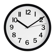 Zegar ścienny Silas Black 22 cm Okrągły kształt, klasyczna czarno biała kolorystyka, funkcjonalny oraz stylowo wyglądający dodatek do wnętrz