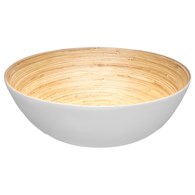 Bambusowa miska na sałatkę 30 cm biała